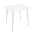 mobilier de gradina Masă pătrată cu aluminiu Vista, Aluminiu, 80x80x72 cm, Alb