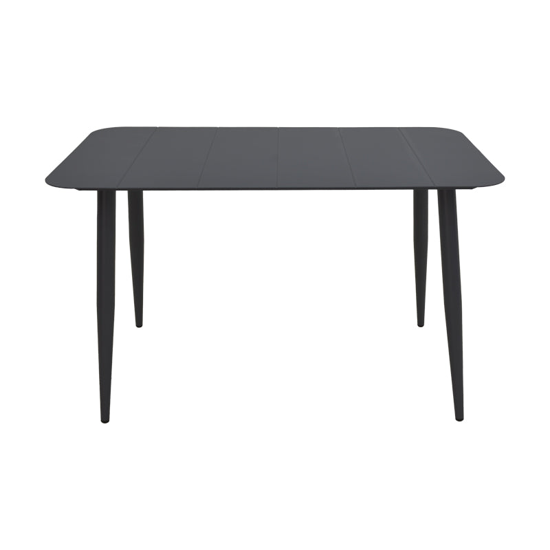 Masă din aluminiu Vista, Aluminiu Negru, 120x70x72 cm