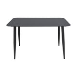Masă din aluminiu Vista, Aluminiu Negru, 120x70x72 cm