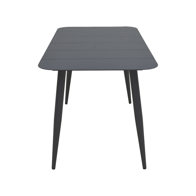 Masă din aluminiu Vista, Aluminiu Negru, 120x70x72 cm