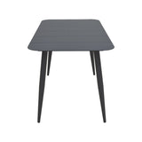 Masă din aluminiu Vista, Aluminiu Negru, 120x70x72 cm