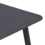 Masă din aluminiu Vista, Aluminiu Negru, 120x70x72 cm