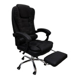 Scaun birou ergonomic cu suport picioare Worko, Piele ecologică, 66x62x113-121 cm, Negru