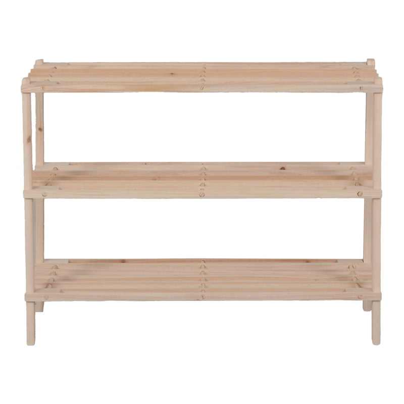 Raft pentru pantofi cu capacitate de 9 perechi Steper, Lemn de brad, 64x26x48 cm
