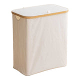 Suport haine multifuncțional Lodge, Natural, Bambus-Textil, 54x33x60 cm