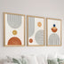 Tablou de canvas Wall art în frame Symmetry triptyque cu digital print 33x0.3x48cm, Multicolor