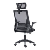 Scaun de birou Plymot, 48x58x112-122 cm - Negru