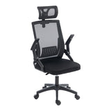 Scaun de birou Plymot, 48x58x112-122 cm - Negru