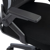 Scaun de birou Plymot, 48x58x112-122 cm - Negru