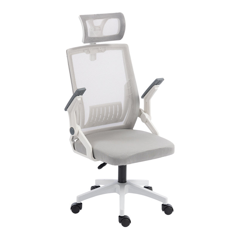 Scaun de birou Plymot, 48x58x112-122 cm - Gri