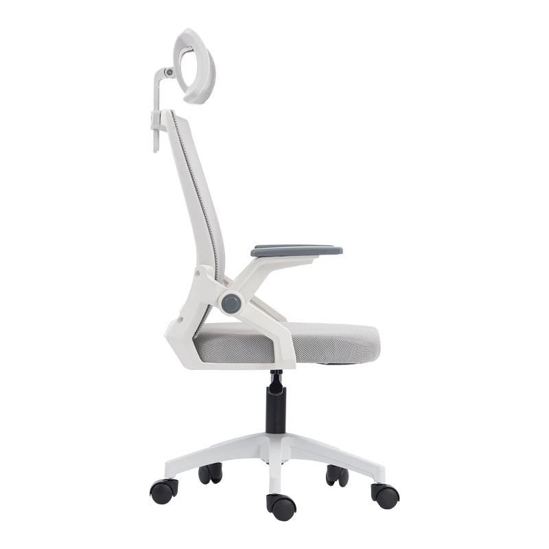 Scaun de birou Plymot, 48x58x112-122 cm - Gri