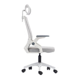 Scaun de birou Plymot, 48x58x112-122 cm - Gri