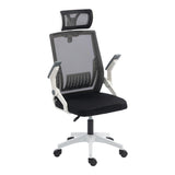 Scaun de birou Plymot, 48x58x112-122 cm - Alb