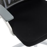 Scaun de birou Plymot, 48x58x112-122 cm - Alb