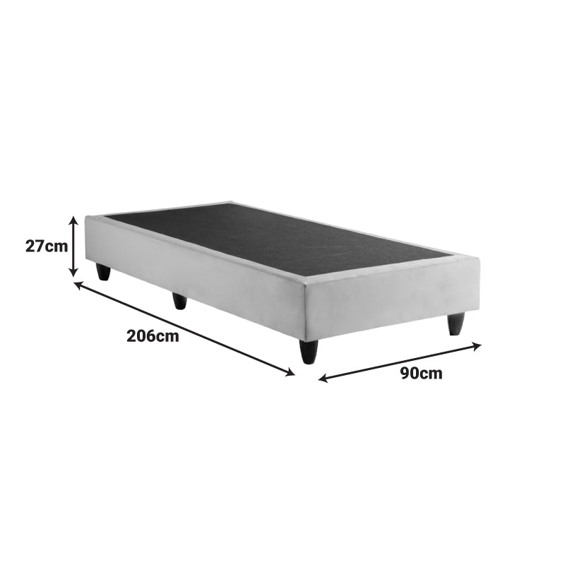 Pat Single bed base, Crem, 90x200 cm