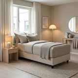 Pat Single bed base, Crem, 90x200 cm