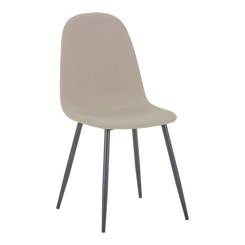 Scaun Bella, Stofa, picioare metalice negre, 44x55x85 cm - Scaun Bella, Stofa, picioare metalice negre, 44x55x85 cm, Negru, imagine principală, metal, stofă, pentru living sau bucătărie