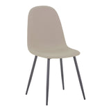 Scaun Bella, Stofa, picioare metalice negre, 44x55x85 cm - Scaun Bella, Stofa, picioare metalice negre, 44x55x85 cm, Negru, imagine principală, metal, stofă, pentru living sau bucătărie