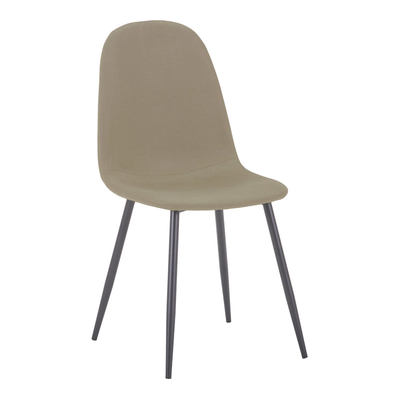 Scaun Bella, Stofa, picioare metalice negre, 44x55x85 cm - Scaun Bella, Stofa, picioare metalice negre, 44x55x85 cm, Negru-Verde, imagine principală, metal, stofă, pentru living sau bucătărie
