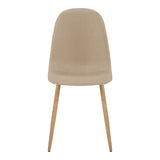 Scaun Bella, Stofa, picioare metalice cu finisaj natural, 44x55x85 cm - Scaun Bella, Stofa, picioare metalice cu finisaj natural, 44x55x85 cm, Bej, detaliu finisaj, metal, stofă, pentru living sau bucătărie