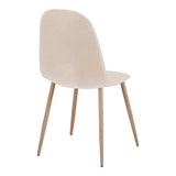 Scaun Bella, Stofa, picioare metalice cu finisaj natural, 44x55x85 cm - Scaun Bella, Stofa, picioare metalice cu finisaj natural, 44x55x85 cm, vedere frontală, metal, stofă, pentru living sau bucătărie