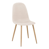 Scaun Bella, Stofa, picioare metalice cu finisaj natural, 44x55x85 cm, imagine principală, metal, stofă, pentru living sau bucătărie