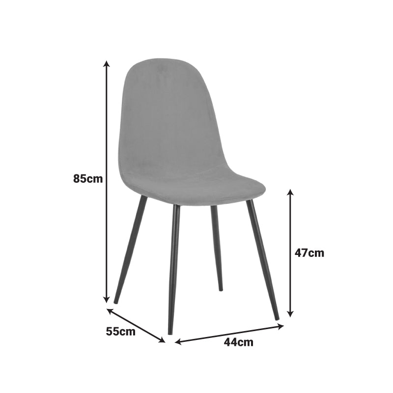 Scaun Bella, Catifea, picioare metalice negre, 44x55x85 cm - Scaun Bella, Catifea, picioare metalice negre, 44x55x85 cm, Negru-Maro, prezentare produs, metal, stofă, catifea, pentru living sau bucătărie
