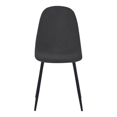 Scaun Bella, Catifea, picioare metalice negre, 44x55x85 cm, Negru, detaliu finisaj, metal, stofă, catifea, pentru living sau bucătărie