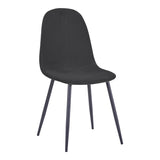 Scaun Bella, Catifea, picioare metalice negre, 44x55x85 cm - Scaun Bella, Catifea, picioare metalice negre, 44x55x85 cm, Negru, imagine principală, metal, stofă, catifea, pentru living sau bucătărie