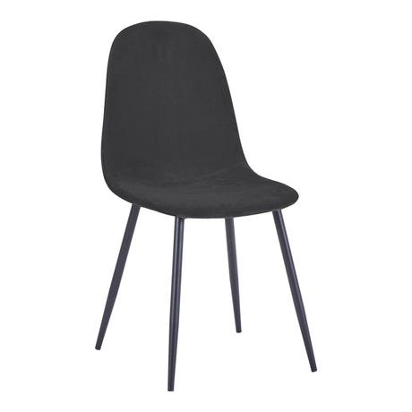 Scaun Bella, Catifea, picioare metalice negre, 44x55x85 cm