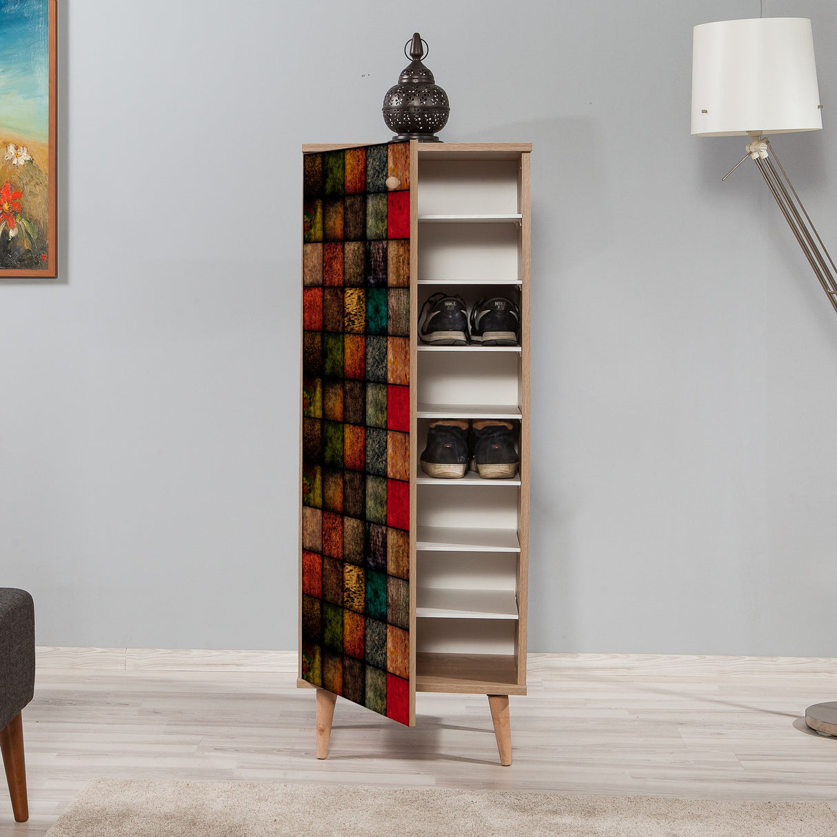 Pantofar Leyla, Multicolor, 50 x 135 x 38 cm