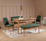 Set Masa Dining și scaune (4 bucăți) Anvi, 129x75x80 cm