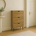 Pantofar Dulap pantofi Thelma, 10-12 perechi, Sonoma, 60 x 24 x 132 cm