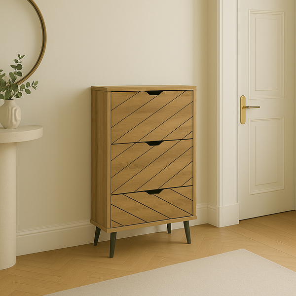 Dulap pantofi Thelma, 10-12 perechi, Sonoma, 60x24x132 cm