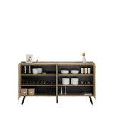 Consola  Adore Luna cu 4 usi, Stejar, 180 x 100 x 43 cm