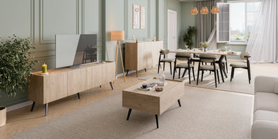 Masă de Dining Adore Luna, Stejar, 181x75x90 cm, foto produs 7