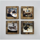 Decoratiune De Perete Lemn Accesoriu decorativ de perete din molid A066, Nuc, 14x14x1.6 cm