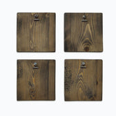 Accesoriu decorativ de perete din molid A066, Nuc, 14x14x1.6 cm