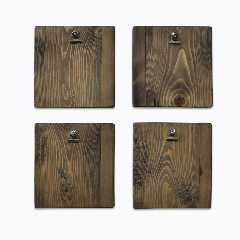 Accesoriu decorativ de perete din molid A066, Nuc, 14x14x1.6 cm