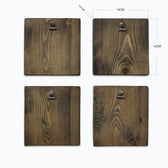Accesoriu decorativ de perete din molid A066, Nuc, 14x14x1.6 cm