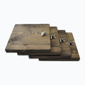 Accesoriu decorativ de perete din molid A066, Nuc, 14x14x1.6 cm
