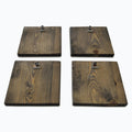 Accesoriu decorativ de perete din molid A066, Nuc, 14x14x1.6 cm