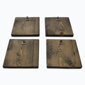 Accesoriu decorativ de perete din molid A066, Nuc, 14x14x1.6 cm