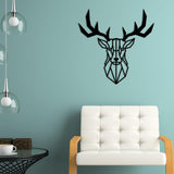 Accesoriu metal decorativ de perete Deer2 Metal Decor, Negru, 1x51x51 cm