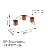 Accesoriu metalic decorativ Decorative Metal Accessory Antonio 2, Cupru, 9 cm