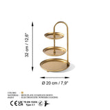 Accesoriu metalic decorativ Decorative Metal Accessory Lux 3, Aur, 20x32 cm