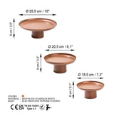 Accesoriu metalic decorativ Decorative Metal Accessory Lux 4, Cupru, 18.5x8.5 cm