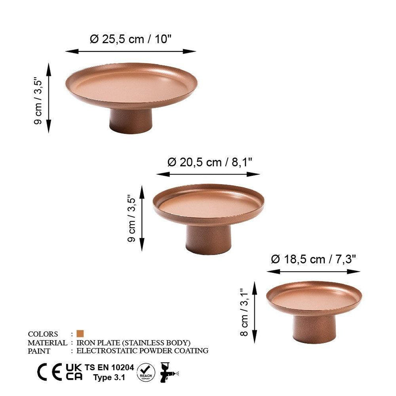 Accesoriu metalic decorativ Decorative Metal Accessory Lux 4, Cupru, 18.5x8.5 cm