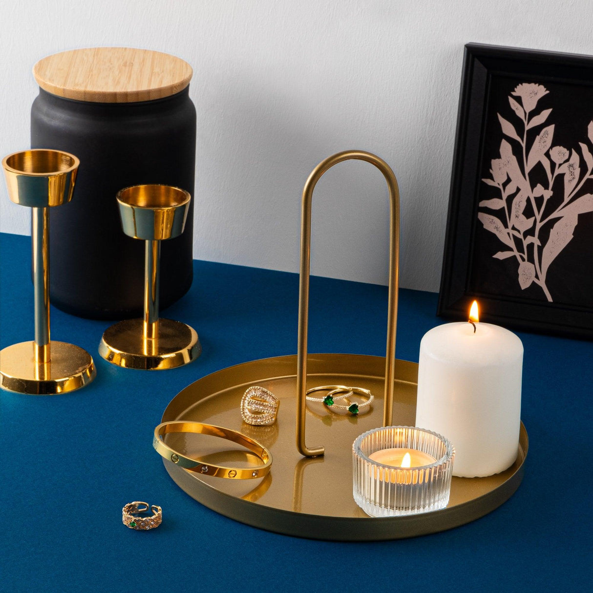 Accesoriu metalic decorativ Decorative Metal Accessory Rustic 5, Aur, 20.5x18 cm