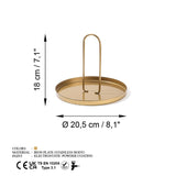 Accesoriu metalic decorativ Decorative Metal Accessory Rustic 5, Aur, 20.5x18 cm